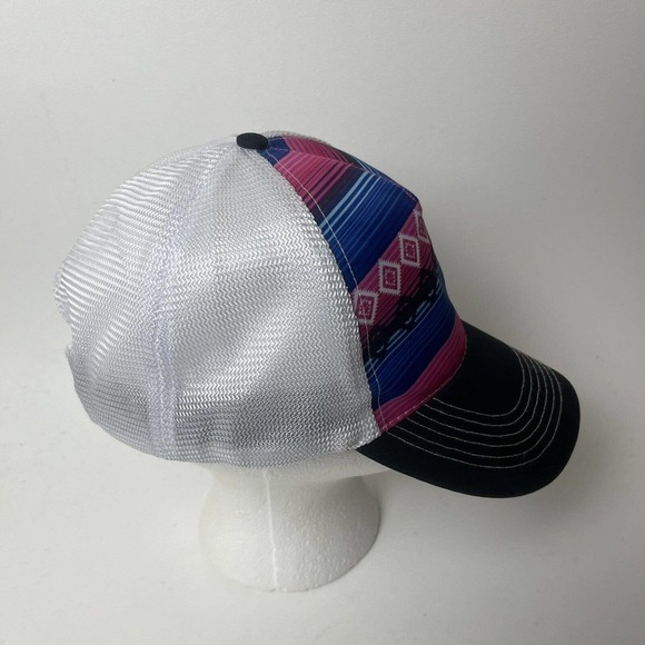 Troxel Trucker Hat Cap Aztec Print Black Pink Blue White Equestrian Horse Riding - Picture 6 of 12